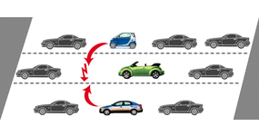 Verified adaptive cruise control (for 2 cars as part of a distributed adaptive cruise control)